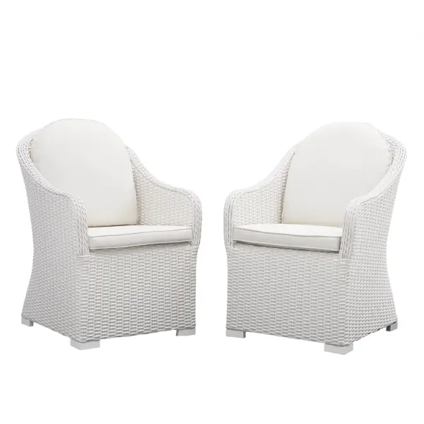 Кресло садовое Naterial Luma 57x59.5x88 см алюминий цвет белый 2 шт. садовое кресло с подушкой аскер gs015 61х56х87 см