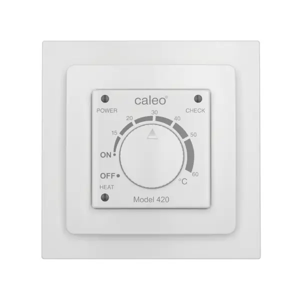 Терморегулятор для теплого пола Caleo 420 цвет белый терморегулятор для теплого пола caleo