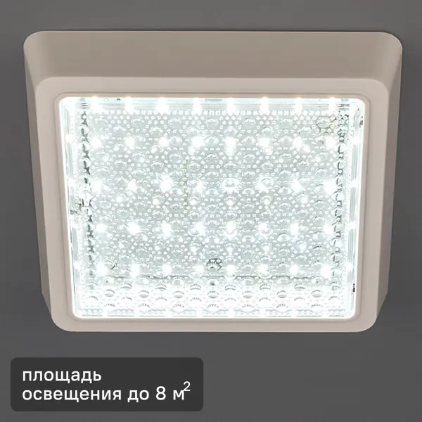 фото Светильник настенно-потолочный светодиодный семь огней лейте 18 вт 1782 лм 8 м², холодный белый свет, цвет белый