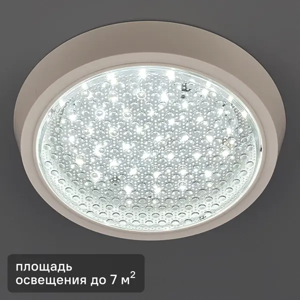 Светильник настенно-потолочный светодиодный Семь огней Лусон 15 Вт 1485 Лм 7 м², холодный белый свет, цвет белый семь миров импульс пикулина