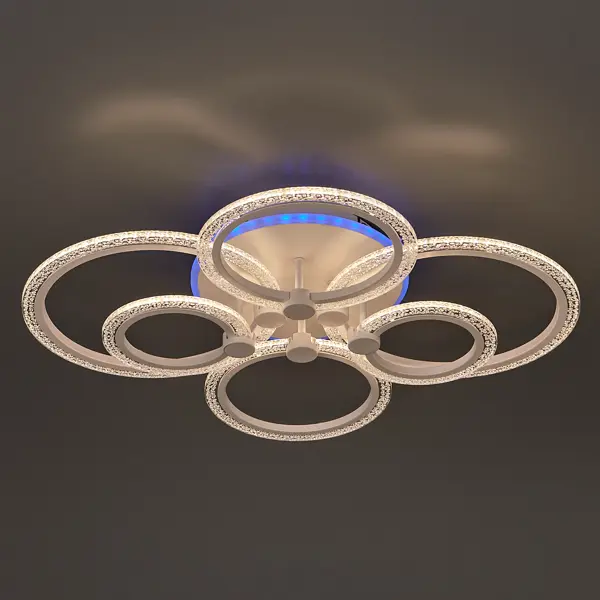фото Светильник потолочный семь огней sf7091 с пультом управления 24 м² регулируемый цвет света rgbw, цвет белый