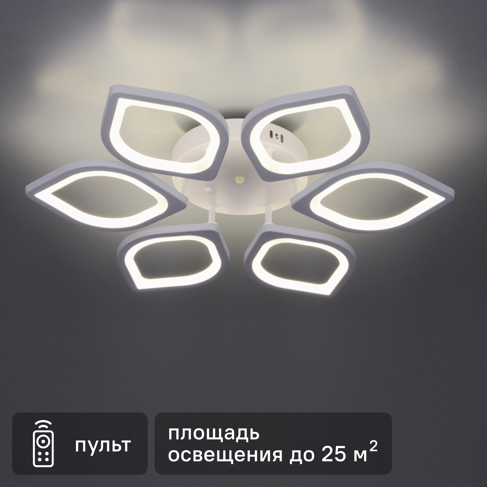 Люстра потолочная светодиодная Escada 10216/6LED 92W с пультом управления,  25 м², регулируемый белый свет, цвет белый ✳️ купить по цене 2598 ₽/шт. в  Оренбурге с доставкой в интернет-магазине Леруа Мерлен