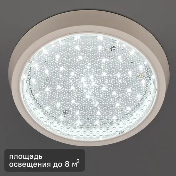 Светильник настенно-потолочный светодиодный Семь огней Лусон 18 Вт 1782 Лм 8 м², холодный белый свет, цвет белый светильник led паутина