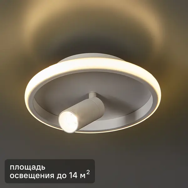 Светильник потолочный светодиодный Neo нейтральный белый свет цвет белый горшок в форме чашки эмма корсика 19х15х10см