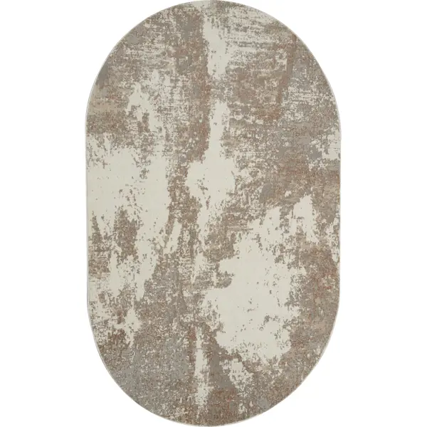 Ковер Лакшери овал 160x230 см полипропилен цвет серый ковер полипропилен rubin 7006 160х230 см баклажан