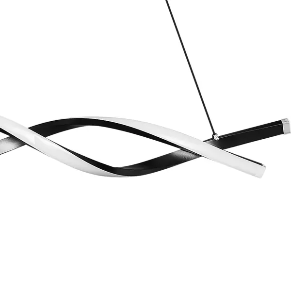 фото Светильник подвесной светодиодный «симметрия» 7 м² цвет черный ключник