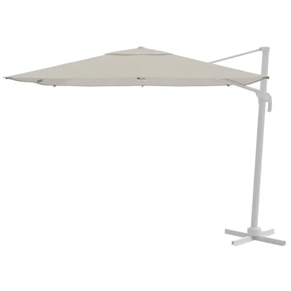 Зонт с боковой опорой Naterial Aura 286x286 h 264 см квадрат белый обеденные стулья 2 штуки