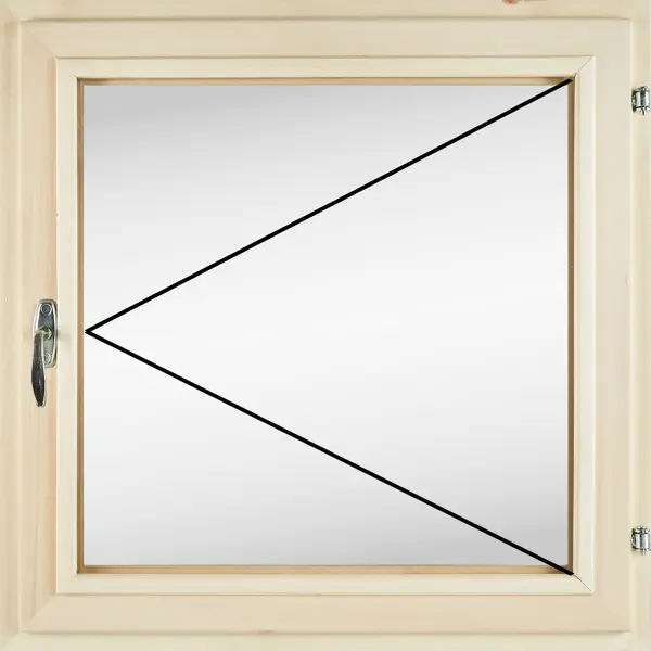 фото Окно для бани деревянное липа одностворчатое 600x600 мм (вхш) однокамерный стеклопакет без бренда