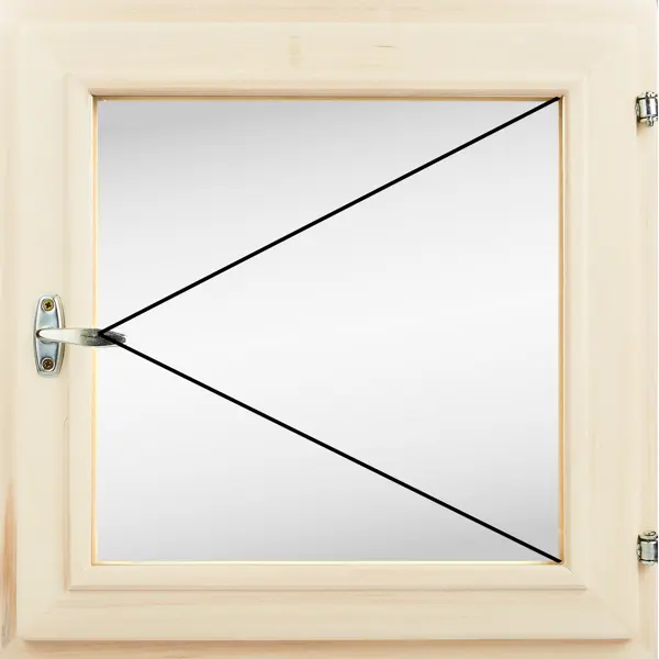 Окно для бани деревянное одностворчатое Липа 500x500 мм (ВхШ) поворотное однокамерный стеклопакет цвет натуральный ушат для бани 5 л липа