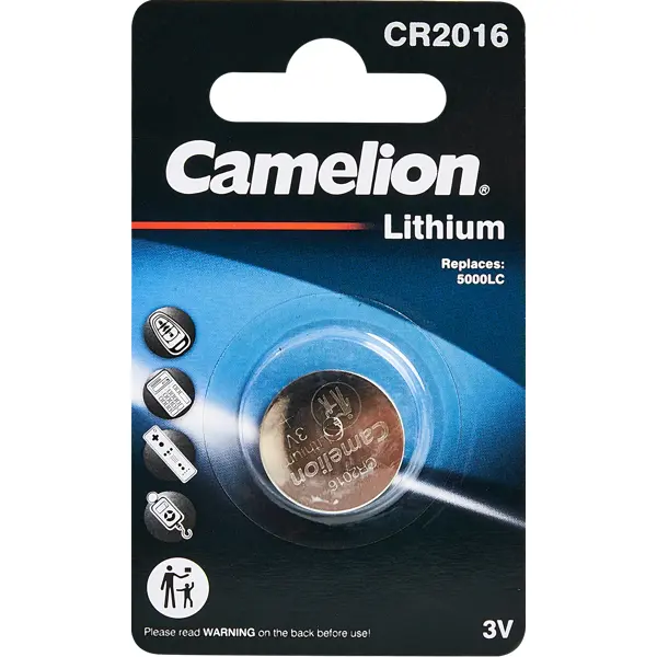 Батарейка литиевая Camelion CR2016-BP1 1 шт. элемент питания литиевый cr cr2016 bl 1 блист 1шт camelion 3068 50 упак