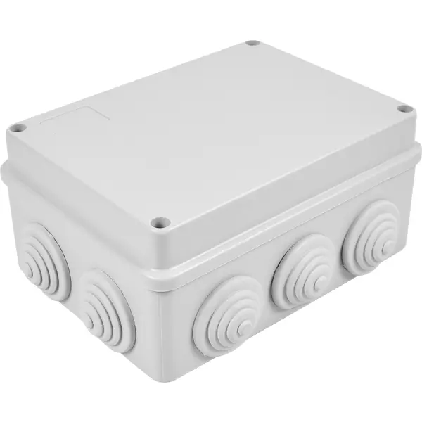 распределительная коробка открытая lexman 90х42х40 мм 6 вводов ip55 цвет серый Распределительная коробка открытая Lexman 150х110х70 мм 6 вводов IP55 цвет серый