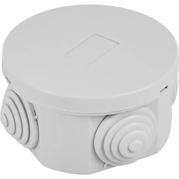 Распределительная коробка открытая Lexman D65х35 мм 4 ввода IP55 цвет серый стальная защита раздаточная коробка suzuki jimny ооо трио сервис