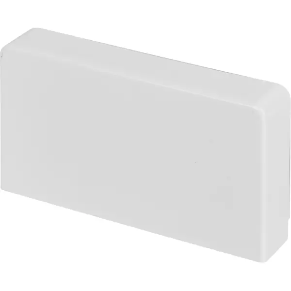 Заглушка для коробка Lexman 100х55 мм цвет белый распределительная коробка открытая iek 196x108x52 мм 2 ввода белый