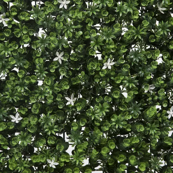 фото Стена декоративная naterial белые цветы полиэтилен 1x1 м