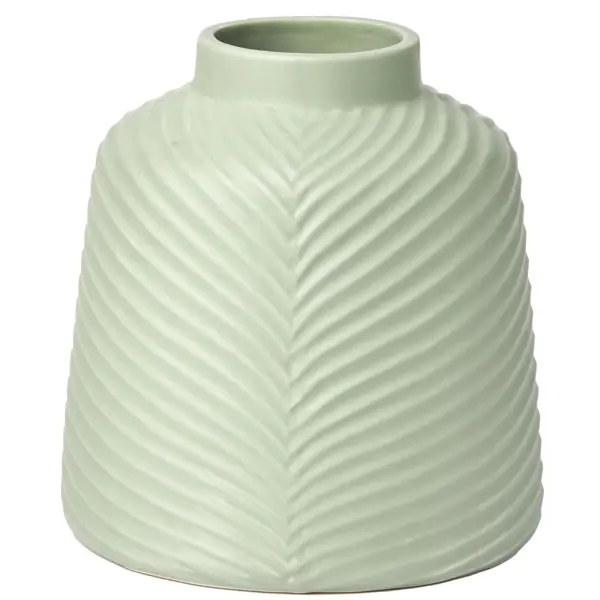 Ваза керамика цвет зеленый 15.4x14.6 см ваза для фруктов 2 яруса керамика 26 5х3 19 5х3 см y4 6272
