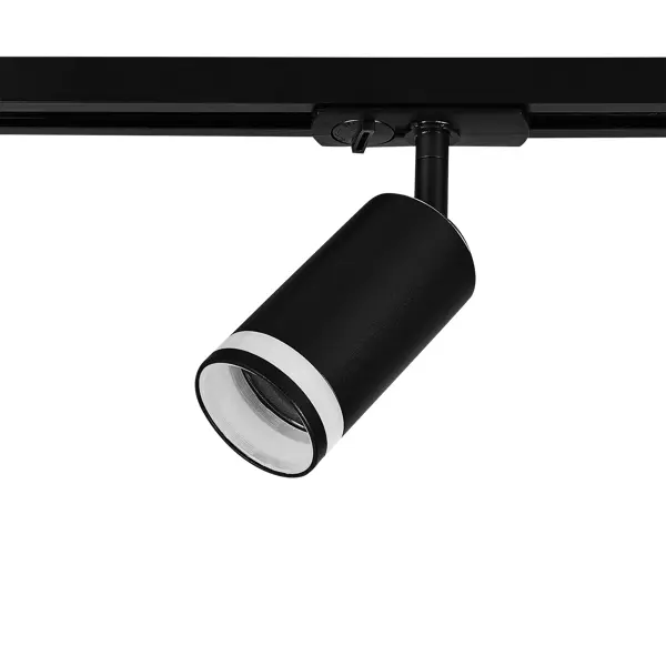 Трековый светильник Jazzway PTR 0330 28 под лампу 50 Вт однофазный цвет черный трековый светильник со сменной лампой однофазный tr13 35 вт 1 75 м² сатинированный никель