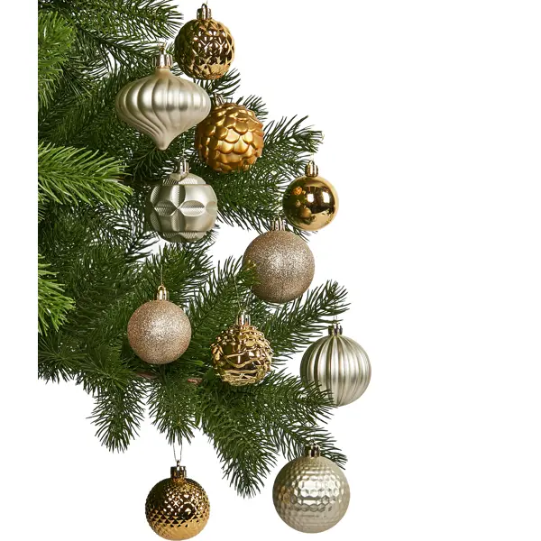 Набор новогодних шаров Christmas ø5-6 см цвет золотой 25 шт.