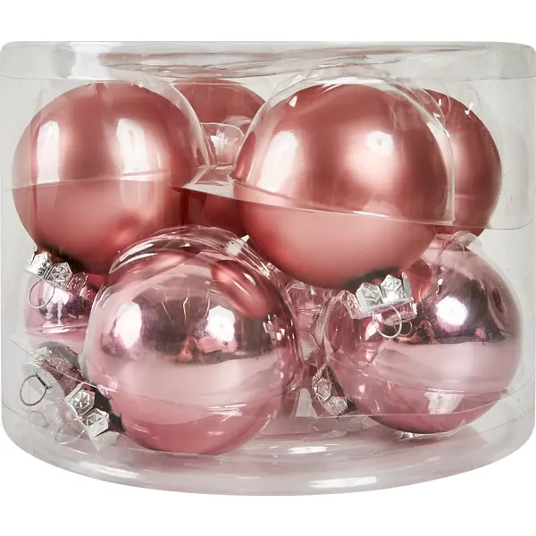 Набор новогодних шаров Christmas ø7 см цвет розовый 8 шт. набор для шитья одежда для игрушек малюток тепло и уют
