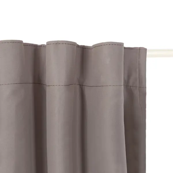 фото Штора на ленте блэкаут столица текстиля bordeaux 200x300 см цвет серо-коричневый