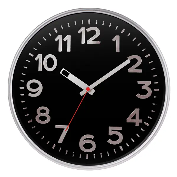 Настенные часы Troykatime D30 см пластик цвет серебристый светодиодная фигура снеговик в телефонной будке 5 3 × 12 × 5 3 см пластик батарейки ag13х3 свечение тёплое белое
