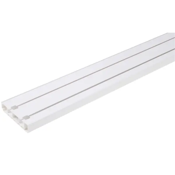 Карниз двухрядный Стандарт 300 пластик цвет белый вешалка настенная стандарт 3 крючка 11x28x26 см металл белый