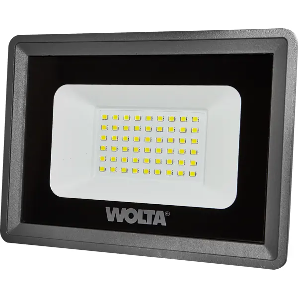 Прожектор светодиодный уличный Wolta 50 Вт 5700К IP65 нейтральный белый свет прожектор светодиодный уличный 52823 4 50 вт 6500k ip65 холодный белый свет