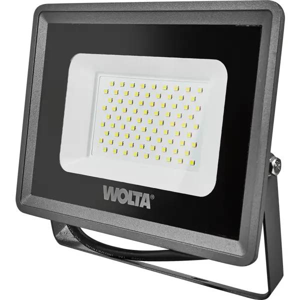 Прожектор светодиодный уличный Wolta 70 Вт 5700К IP65 нейтральный белый свет охранно пожарный световой оповещатель wolta