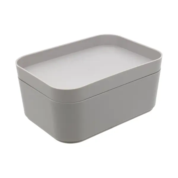 Органайзер для хранения Berossi 15.9x7.2x11.3 см 0.74 л пластик цвет серый короб для хранения складной 210 х 150 х 150 мм серый