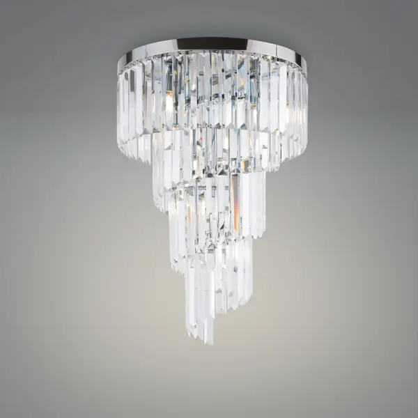 Люстра потолочная Louis 6 ламп 24 м² цвет серебристый/прозрачный