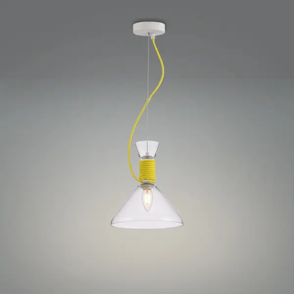 Светильник подвесной California 1 лампа 4 м² цвет золотой/прозрачный