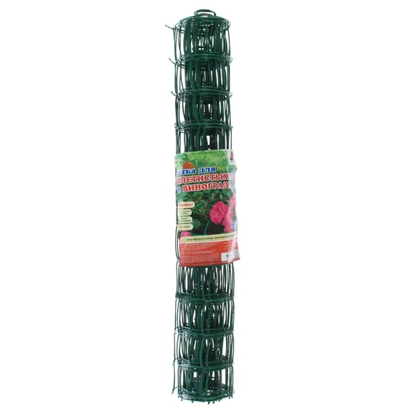 Решетка садовая, размер ячейки 90x90 мм, высота 100 см, цвет хаки садовая посадочная вилка palisad 62387 3 зубья пластиковая рукоятка