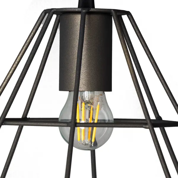 фото Подвесной светильник vitaluce orso grey 1 лампа 3м² е27 цвет бронзовый графит