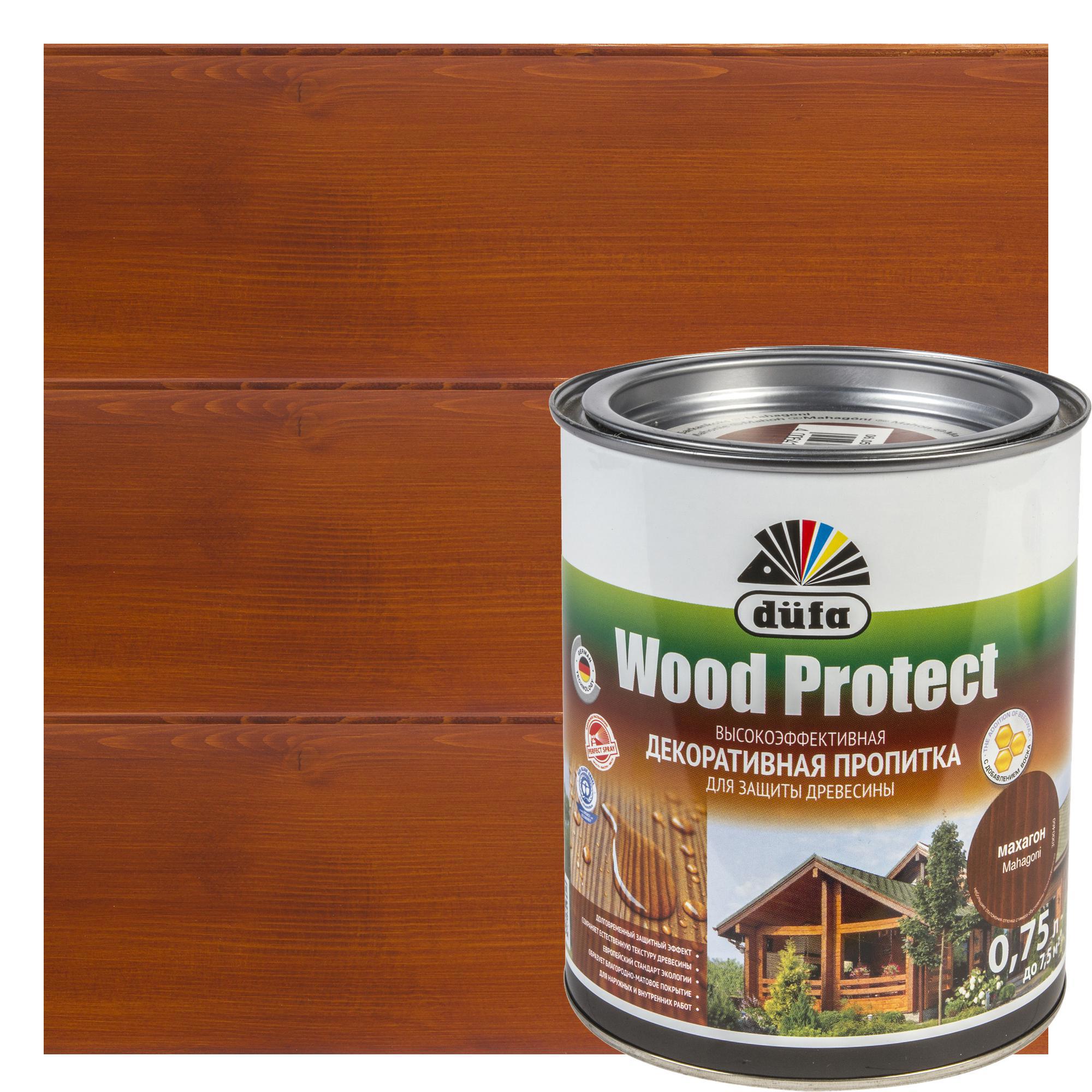 Антисептик Wood Protect цвет махагон 0.75 л ✳️ купить по цене 506 ₽/шт. во  Владикавказе с доставкой в интернет-магазине Леруа Мерлен