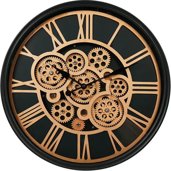 Часы настенные Dream River Шестеренки GH61287 круглые МДФ цвет коричневый бесшумные ø38.5 часы реального времени gsmin ds1302 bt991472