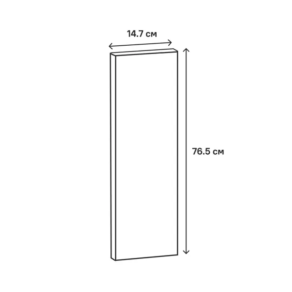 фото Фасад для кухонного шкафа аша 14.7x76.5 см delinia id лдсп цвет бежевый