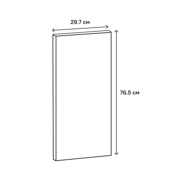 фото Фасад для кухонного шкафа ньюпорт 29.7x76.5 см delinia id мдф цвет белый