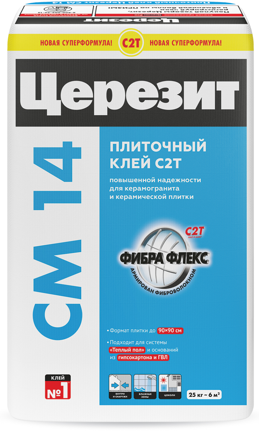 Клей для плитки Ceresit CM 14 Extra 25 кг