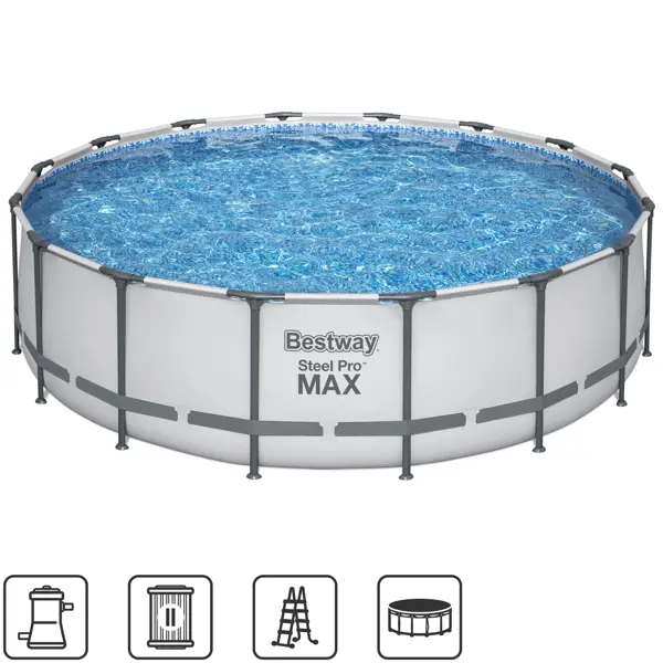 Каркасный бассейн Bestway 5612Z BW 488x122 см гигантский прямоугольный бассейн sunclub