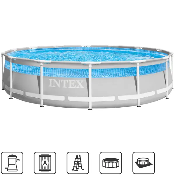 Каркасный бассейн Intex Prism 4.27x1.07 м 12706 л детский бассейн intex пляж 56451