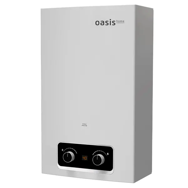 Колонка газовая Oasis Home V-20W 10 л/мин цвет белый изолента iek home 15 мм 20 м пвх белый