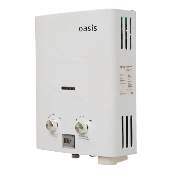 фото Колонка газовая oasis b-12w 5 л/мин цвет белый