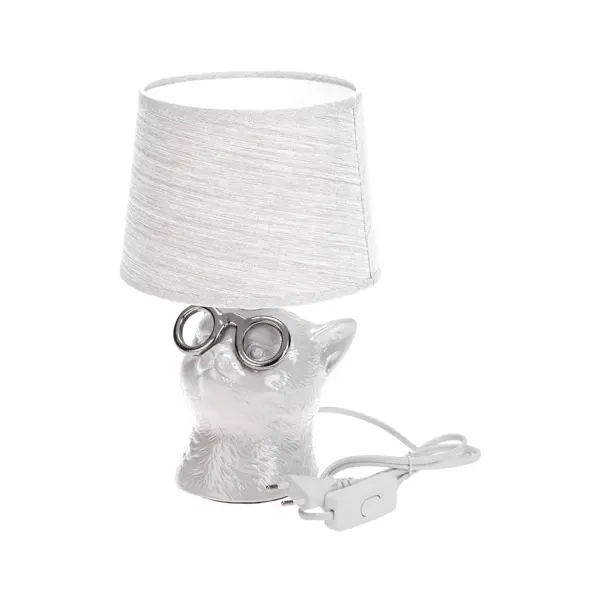 Настольная лампа Rexant Кот в очках цвет белый
