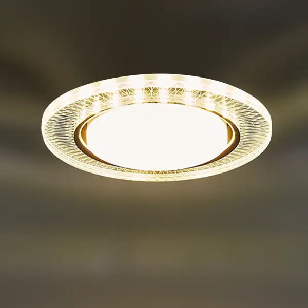 фото Светильник точечный встраиваемый fametto dls-l155gx53 3d, 72 м², зеркальный, ip20