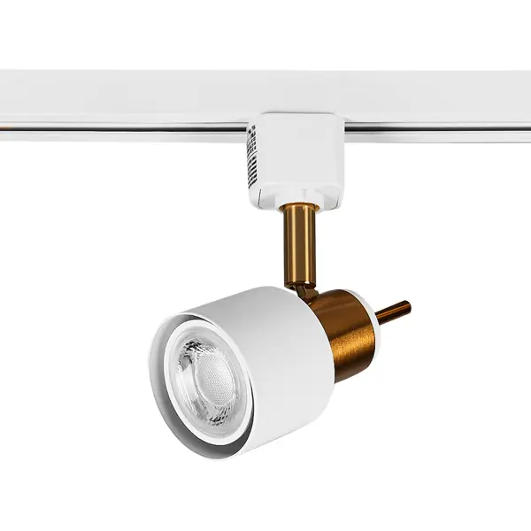Трековый светильник Arte Lamp Almach со сменной лампой GU10 50 Вт 2 м² цвет белый коннектор для шинопровода трека arte lamp