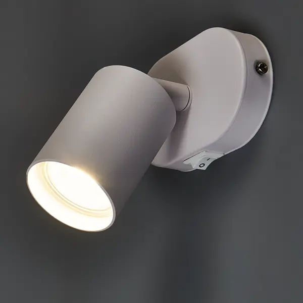 Спот поворотный Arte Lamp Aquarius 1 лампа 4 м² цвет белый спот потолочный накладной черный arte lamp gu10 50 вт ip20 под 2 лампы a1906pl 2bk