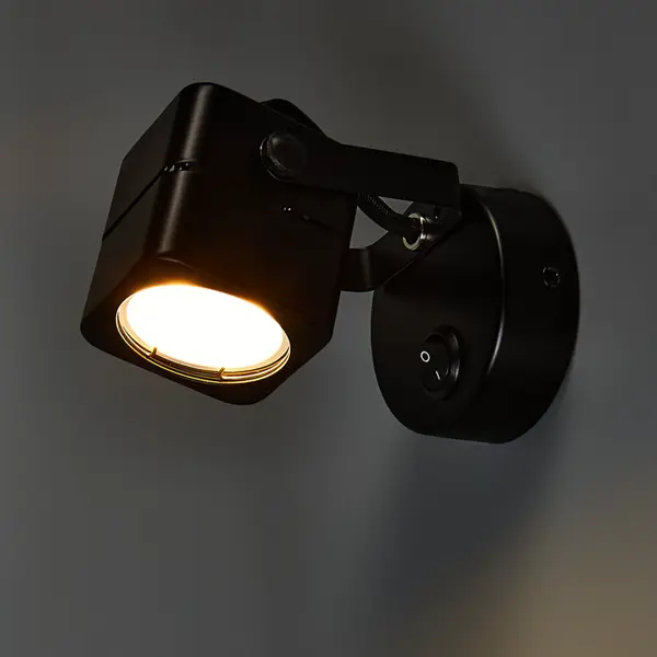 Спот поворотный Misam 1 лампа 4 м² цвет чёрный спот diamondbacks 1x50вт gu10 чёрный 13 5x11x16 см