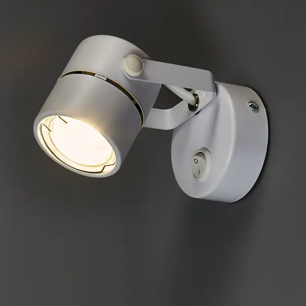 фото Спот поворотный mizar 1 лампа 2 м² цвет белый arte lamp