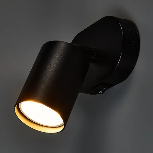 Спот поворотный Arte Lamp Aquarius 1 лампа 2 м² цвет черный спот потолочный накладной черный arte lamp misam gu10 50 вт ip20 под