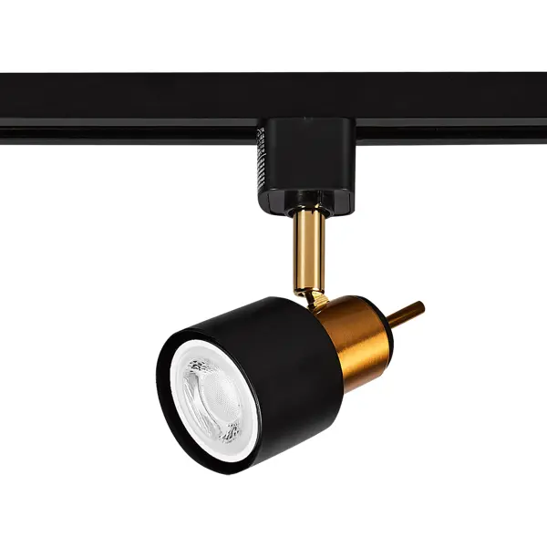 Трековый светильник Arte Lamp Almach со сменной лампой GU10 50 Вт 2 м² цвет черный заглушка для шинопровода arte lamp