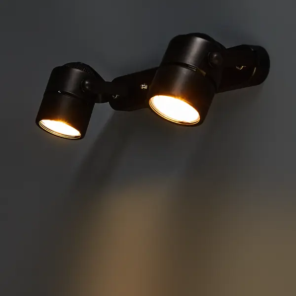 Спот поворотный Arte Lamp Mizar 2 лампы 4 м² цвет черный светильник трековый arte lamp mizar gu10 1х50вт черный